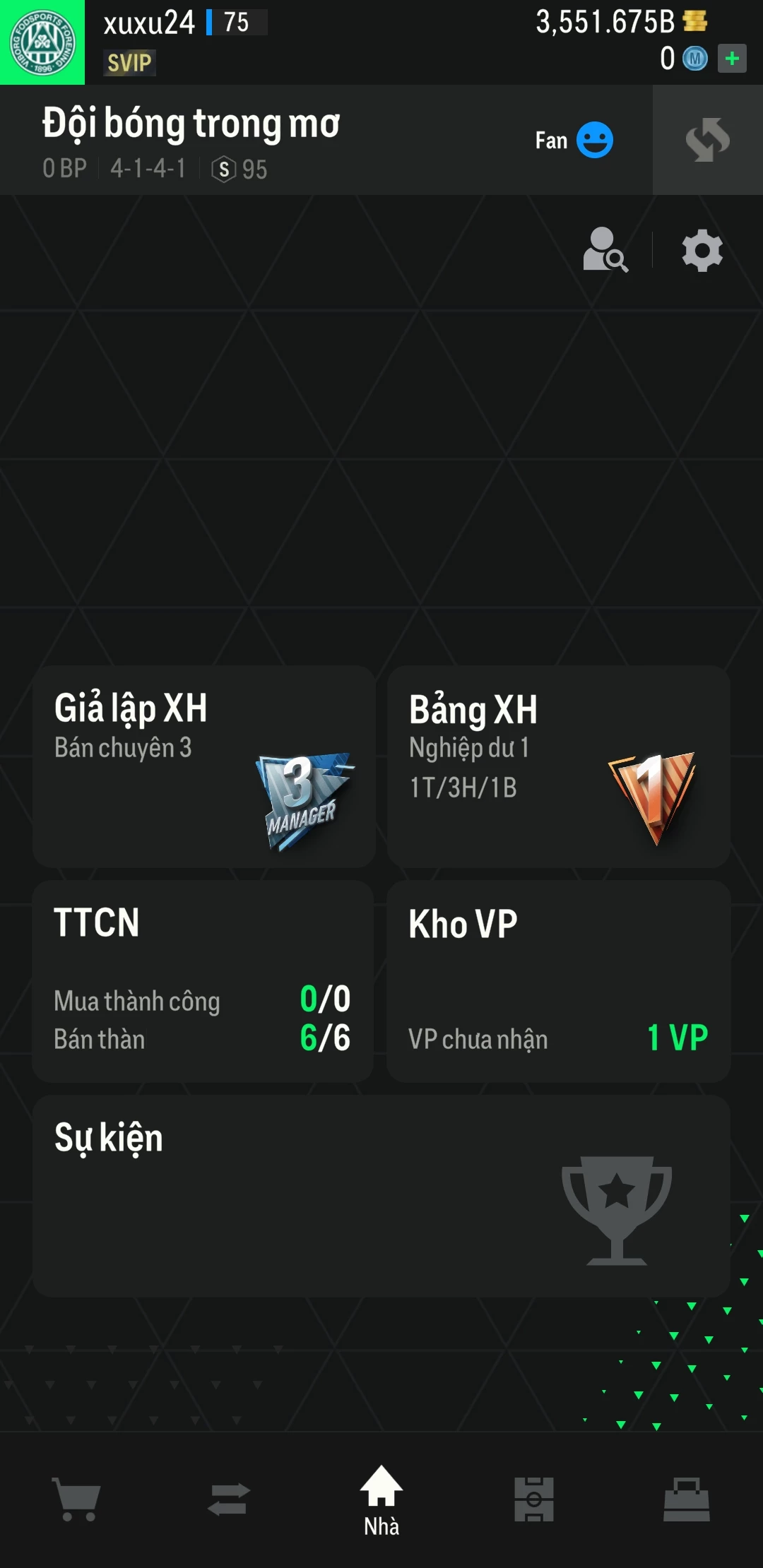 Ảnh ACC mở thẻ (LOẠI VIP) gồm 420+ đến 660+ thẻ cầu thủ từ Siêu sao đến Miền núi các loại (có UT+5, 23UCL+5, 24EU+5 , Mùa mới +2 đến +5, Thẻ có +8...). Có sẵn BP trắng từ 2500 tỷ BP đến 3600 tỷ BP, ACC còn nhiều ngày SVIP